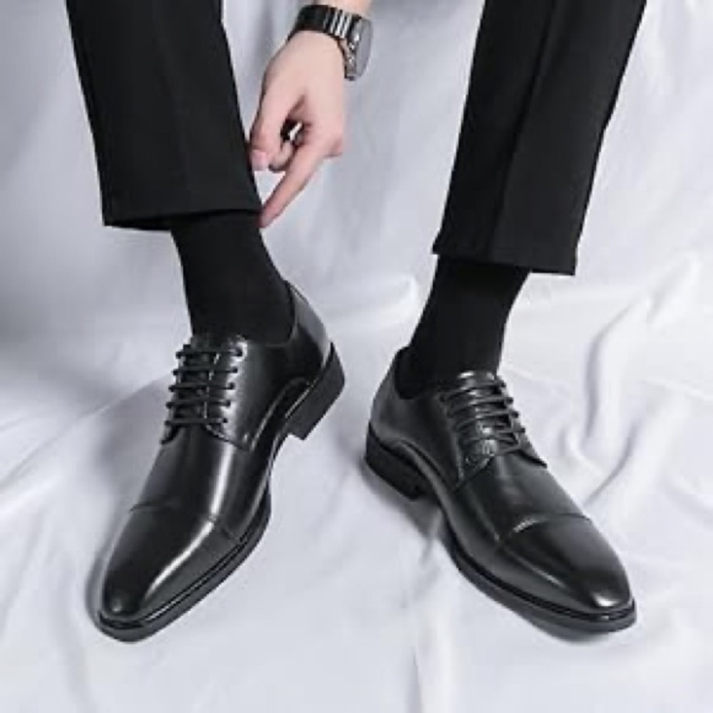 Joseph Abboud Black Cap Toe Oxfords